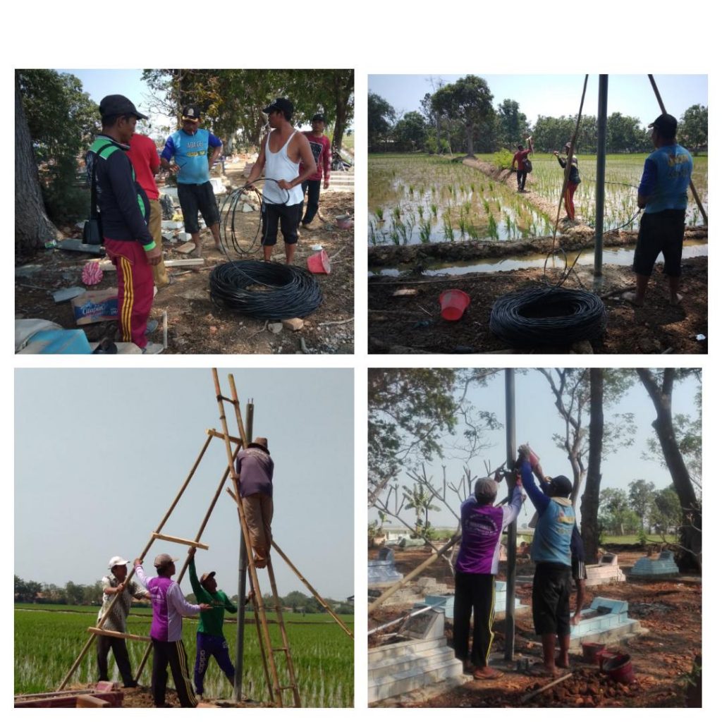 Polemik Pemasangan Penerangan Makam Garogol Desa jatibaru