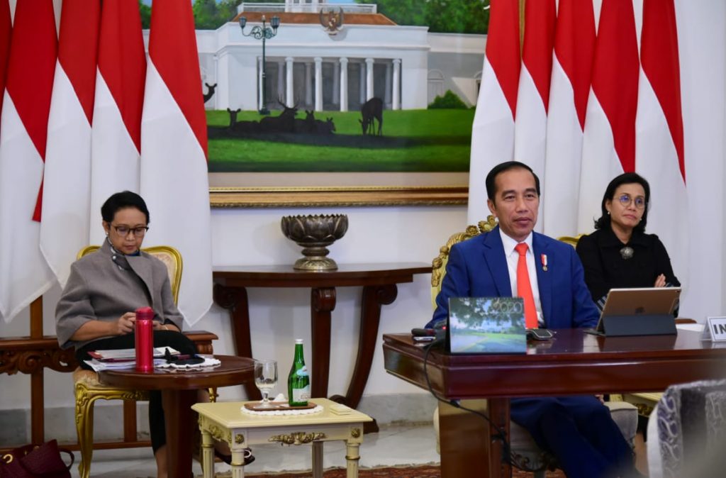 Presiden Jokowi Ikuti KTT LB G20 dari Istana Bogor