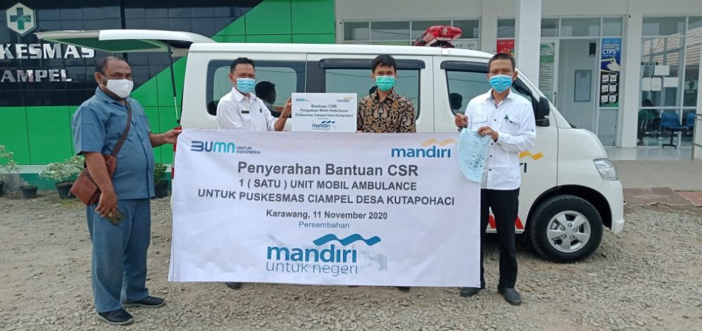 Bank Mandiri Cabang Karawang Salurkan CSR Untuk Puskesmas Ciampel