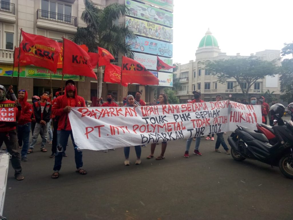 Kongres Aliansi Serikat Buruh Indonesia ( KASBI) Gelar Aksi Tolak PHK Sepihak