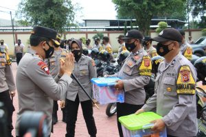 KAPOLRES KARAWANG  SAMBUT KUJUNGAN POLDA JABAR