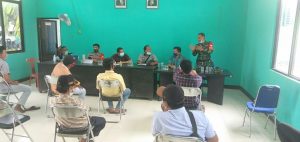 Danramil 03/Cb Hadiri Acara Koordinasi Dan Sosialisasi Pilkades Desa Pantai Harapan Jaya