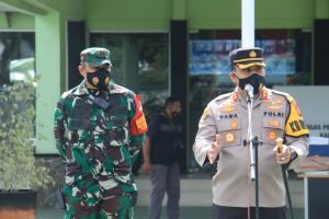 Dandim 0604 Karawang Pimpin Apel kegiatan Ops Yustisi Kabupaten Karawang