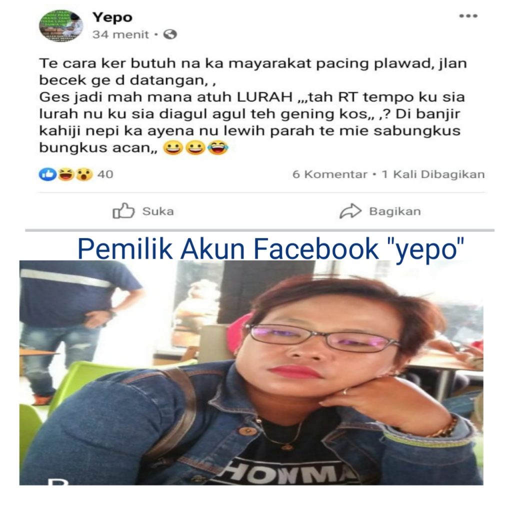 Pemilik Akun Facebook “Yepo” Terancam Di Polisikan