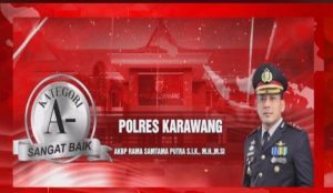 Kapolres Karawang Terima Penghargaan Pelayanan Publik Terbaik Tahun 2020