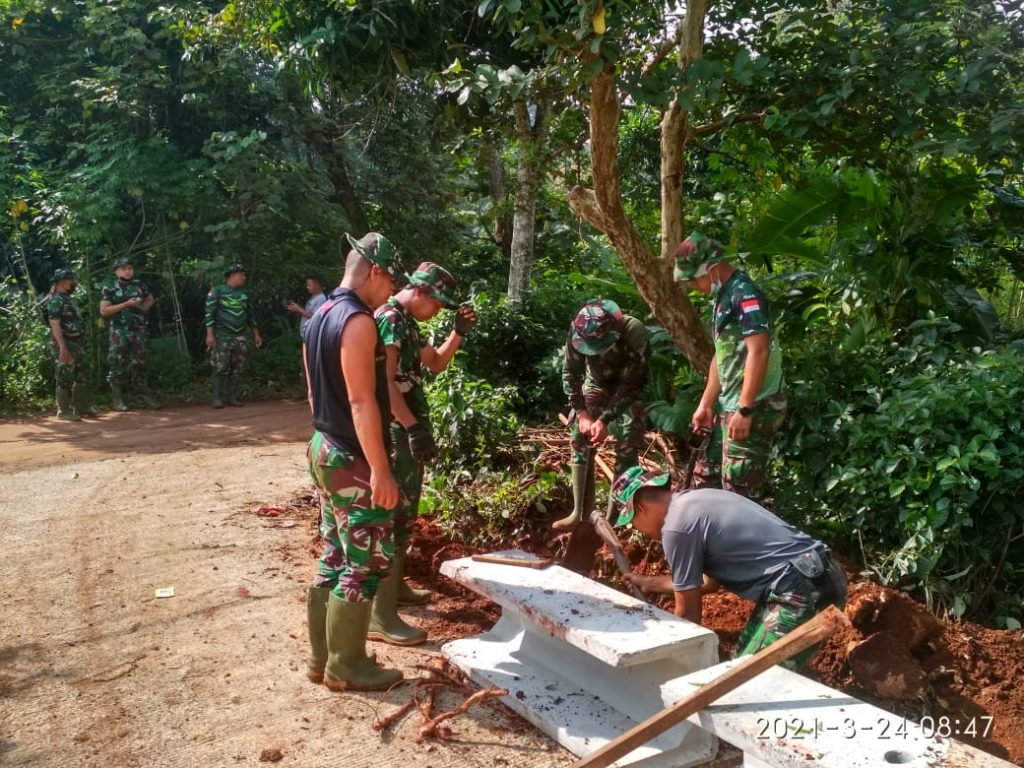 PELAKSANAAN GIAT TENTARA MANUNGGAL MEMBANGUN DESA TERUS DIKEBUT