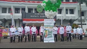 Ulangtahun kabupaten subang ke, 73,Bupati Subang Lepaskan ratusan Balon ke udara