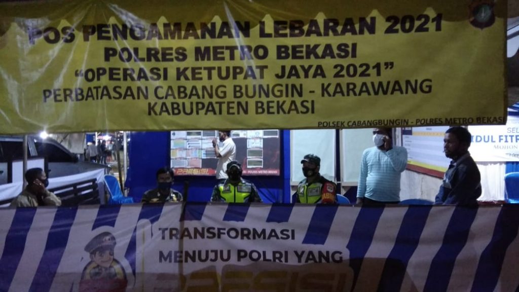 TIGA PILAR CABANGBUNGIN JAGA SEJUMLAH TITIK PERBATASAN TERKAIT LARANGAN MUDIK