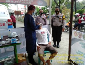 Pengunjung Danau Cipule Laksanakan Test PCR Anti Gen