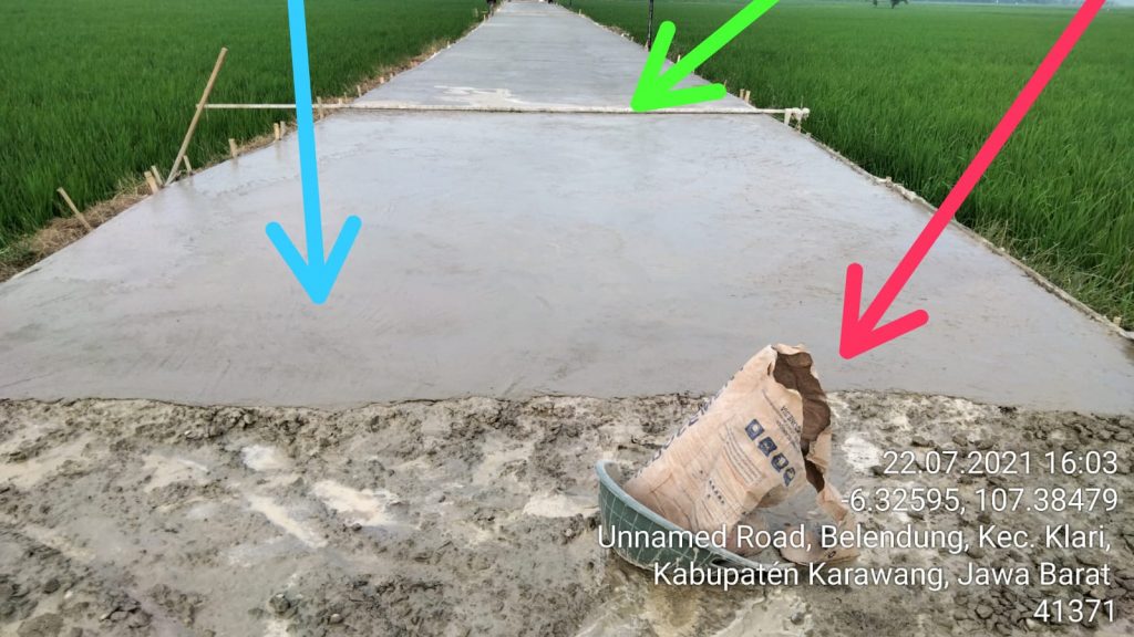 Di Duga Melenceng Dari Spek Proyek Pengecoran Jalan Di Desa Belendung