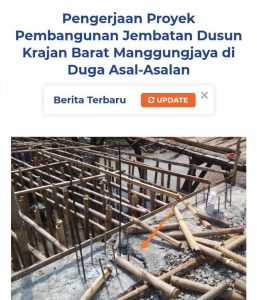 Viral Di Medsos Proyek Jembatan Yang Diduga Menyimpang Dari Spesifikasi