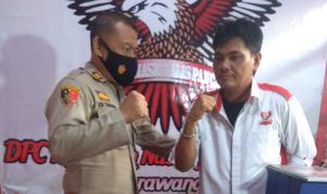 Deni Firdaus Sambut Baik Kunjungan Kapolsek Cilamaya ke Kantor DPC Ormas BNP