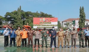 Apel Gabungan Kesiapsiagaan Penanggulangan Bencana Alam Dipimpin Langsung Dandim 0604/Karawang