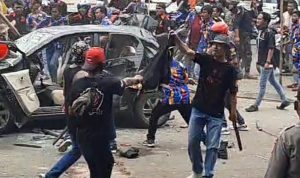 Diduga Terjadi Penyerangan Terhadap Satu Unit Mobil Honda Brio Nopol S 1724 BB
