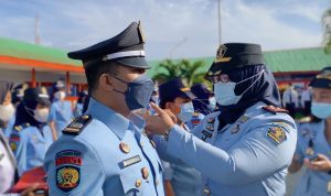 Rutan Perempuan Medan Kumham Sumut Gelar Upacara Kenaikan Pangkat Dan Penyematan Tanda Pangkat 43 PNS