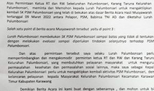 Lurah Palumbonsari Aktifkan Kembali PSM Atas Dasar Permintaan RT, RW, Sekelurahan