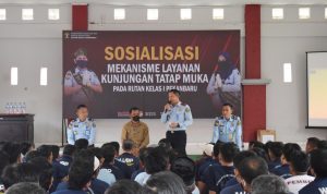 RESMI BUKA LAYANAN TATAP MUKA SENIN DEPAN, KARUTAN PEKANBARU KANWIL KEMENKUMHAM RIAU SOSIALISASIKAN MEKANISME KUNJUNGAN KEPADA WBP