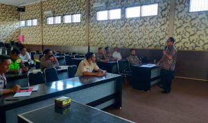 Waka Polres Lampung Selatan Kompol Sukamso, S.Pd menerima tim Penelitian Puslitbang Polri di Polres Lampung Selatan Polda Lampung