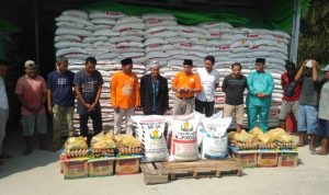 Jum’at Berkah DPC Santri Tani NU Bpk Sugianto Memberikan 26 Paket Sembako Kepada Warga Desa Koto Garo