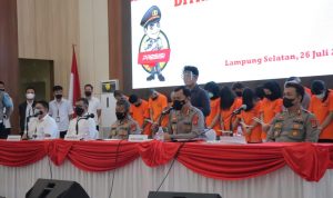Dua Selegram dan 25 admin judi Online di amankan Polda Lampung.