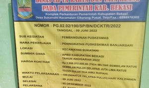 Pembangunan Puskesmas Banjarsari Yang dikerjakan PT. Garda Mahkota Adikuasa Diprotes dan distop Warga, Karena Tidak Sesuai RAB