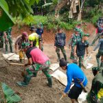 Ciptakan Budaya Gotong Royong, TMMD 114 Kodim 0421/LS Kembali Giat Di Desa Babakan Loa.