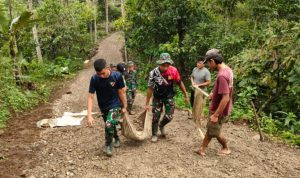 “Satgas TMMD-114 Kodim 421/LS Tumbuhkan Semangat Tolong Menolong dan Bergotong Royong”.