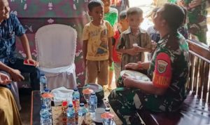 Penuh Bahagia, Kedekatan Dandim 0421/LS Dengan Anak-Anak Di Lokasi TMMD Ke-114.