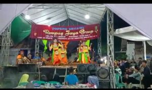 HUT RI Ke-77, Seni Budaya Betawi Tari Topeng ” Rempug Jaya Grup ” Digelar Didesa Kedung Pengawas