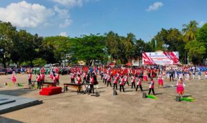 Jelang HUT Kemerdekaan RI Ke – 77, Ratusan Siswa SD dan SMP Ikuti Lomba Drumband Tingkat Kabupaten Lampung Selatan.