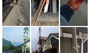 Di Duga Ada Pembiaran Dari Perusahaan Propaider,Terkait Tiang Dan Kabel Yang Membahayakan Pengunaan Jalan