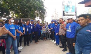 Puncak HUT 21 Tahun Partai Demokrat Gelar Acara Jalan Sehat Di Kabupaten Karawang