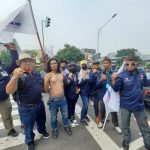 Aksi Ratusan Jurnalis Di Kantor Kemendagri Jakarta Menyuarakan Keadalian Terkait Kasus Penganiayaan Kepada Wartawan Karawang