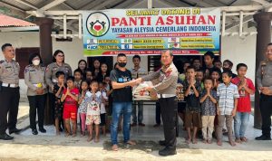 HUT Lantas ke-67, Sat Lantas Polrestabes Medan Gelar Baksos di Panti Asuhan