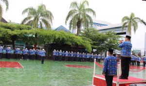 Gelar Upacara Peringatan Hari Kesaktian Pancasila Dikala Gerimis, Karutan 1 Medan ; Semakin Khidmat