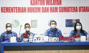 Kakanwil Kumham Sumut Ikuti Anev Sekjen terkait Arahan Pelaksanaan Pengadaan Barang/Jasa Pra DIPA dan Dini dilingkungan Kemenkumham T.A. 2023