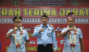 Pimpin Sertijab Karutan Labuhan Deli, Kakanwil Kumham Sumut Sampaikan Peran Penting Pemasyarakatan