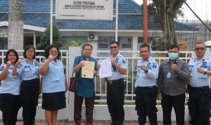 Karutan 1 Medan Tanjung Gusta Terima Piagam Penghargaan Kerjasama Pengolahan Limbah Medis