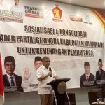 SOSIALISASI DAN KONSOLIDASI KADER PARTAI GERINDRA KABUPATEN KARAWANG UNTUK PEMENANGAN PEMILU 2024