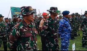 Gelar Karya Bakti di Desa Cilamaya Girang Blanakan, Kodim 0605 Subang Laksanakan Penanaman Pohon dan Pembersihan Sungai