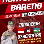 Kapolsek Tapung Hulu Gelar Nobar Piala AFC U-23