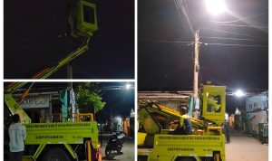 Gercep! Dinas PRKP Perbaiki Lampu PJU di Wilayah Desa Duren Setelah Dapat Laporan Warga