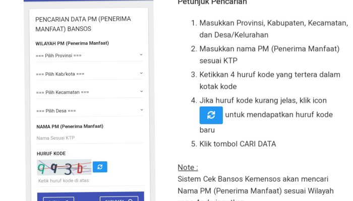 Bagaimana Cara Cek Bansos di Situs Resmi Kemensos?
