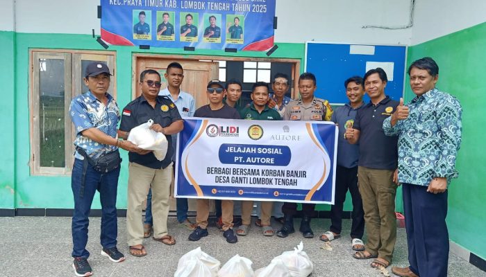 KASTA NTB Bersama PT Autore Salurkan Bantuan Korban Banjir Desa Ganti