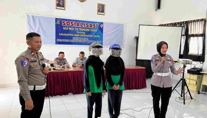 Satlantas Polres Tulang Bawang Barat Sosialisasi di SMAN 2 Tulang Bawang Tengah