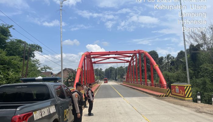 Berikan Rasa Aman Kondusif Pada Masyarakat, Polres Lampung Utara Gelar Patroli Beranting