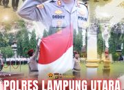 Polres Lampung Utara Gelar Upacara Rutin Hari Kesadaran Nasional