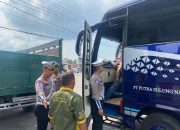 Operasi Keselamatan Krakatau 2025, Satlantas Polres Way Kanan Berikan Himbauan ke Pengguna Jalan