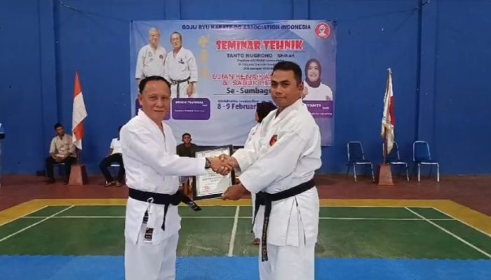 Ratusan Karateka Ikuti Seminar Teknik dan Kenaikan Tingkat di Lampung Utara