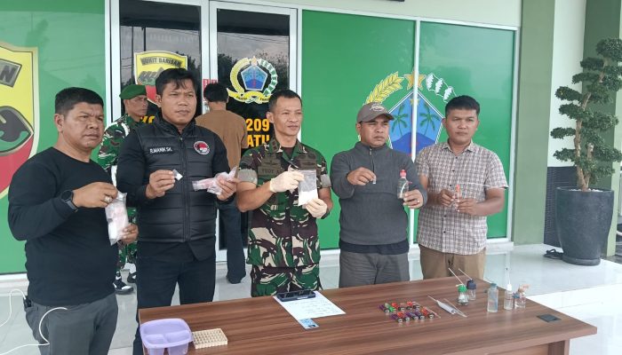 Seorang Pria Diduga Pengedar Narkoba Ditangkap Kodim 0209/LB